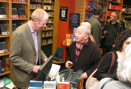 timpears-landed Oxford authors Tim Pears and Colin Dexter at the LANDED book launch
